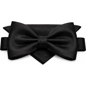 Motýlek Brinkleys Classic s kapesníčkem - černý