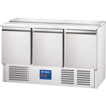 STALGAST Třídveřový chladicí salátový stůl, 368 l, 1365x700x875 mm | STALGAST, 832139