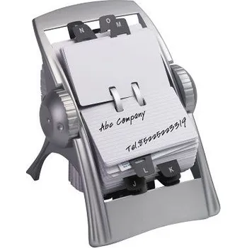 Kancelář Rotační vizitkář ICO Rotacard, stříbrný