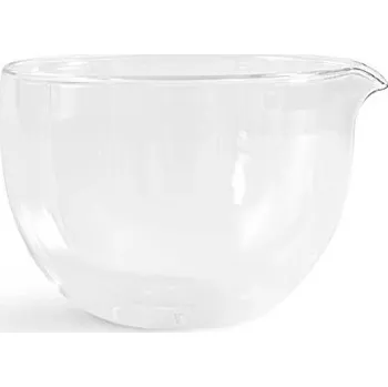 Skleněná miska s dvojitým sklem na matchu s výlevkou