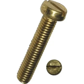 Šroub Šroub s válcovou hlavou a rovnou drážkou DIN 84 M4x16 mm mosaz, 1 ks