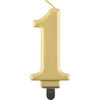 Dortová svíčka GD Svíčky dortové GOLD 1 BC metal