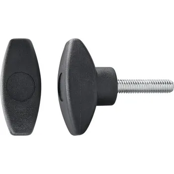 Šroub Křídlový šroub Ø 40 mm M6x41 černý, 1 ks