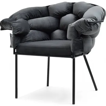 Křeslo Mebel Partner Piplio (grafitová + černá)