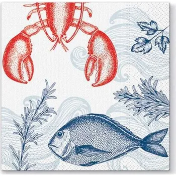 Papírový ubrousek Ubrousky PAW TETE L (20ks) Lobster and Fish