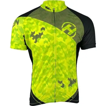 cyklistický dres Dres krátký pánský HAVEN Singletrail NEO černo/zelený XL