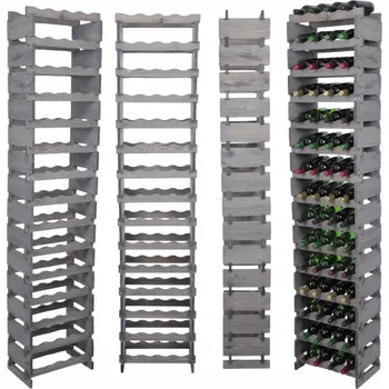 Stojan na víno Stojan na víno modulární regál na lahve 15x4 lahví VYSOKÝ BEZ NÁŘADÍ