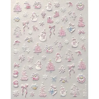 EXPA-nails Zdobení č.023 - Vánoční růžový mix č.1