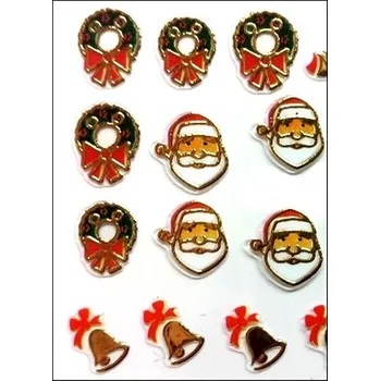 Zdobení - Vánoční - Věnec, Santa, Zvonek, Ponožka