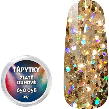 Třpytky - Zlaté duhové