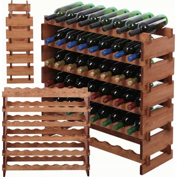 Stojan na víno Stojan na víno modulový regál na lahve 6x8 lahví STAV JAKO STAVEBNICE EKO