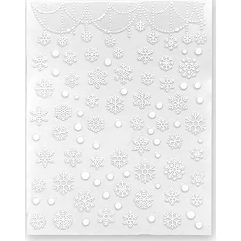 Přípravek na nehty Zdobení č.021 - Vločky bílé s řetízky