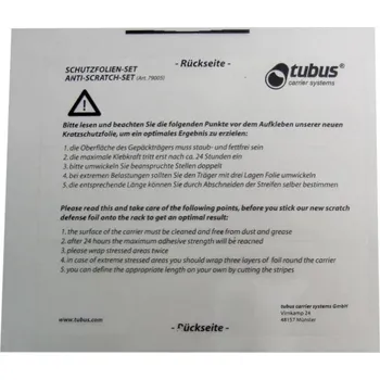 Blatník na kolo Racktime ochranná fólie proti poškrábání - sada (transparent)