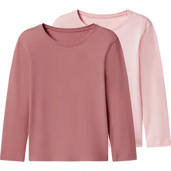 Chlapecké tričko lupilu® Dětské triko s dlouhými rukávy, 2 kusy (světle růžová / růžová, 122/128)