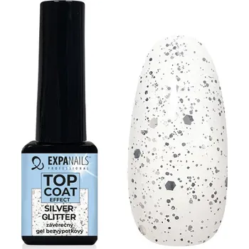 Dekorativní kosmetika EXPA-nails UV/LED gel Top coat effect - Silver glitter Objem: 5 ml