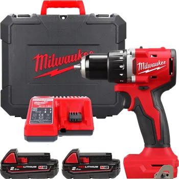 Vrtačka MILWAUKEE M18BLDDRC-202C M18 Aku vrtačka bez příklepu - kompaktní, 2x 2,0 Ah 4933492833