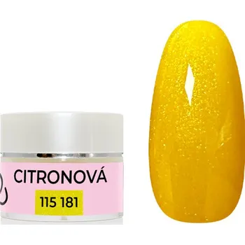 Lak na nehty UV/LED gel barevný - Citrónová třpyt 5g