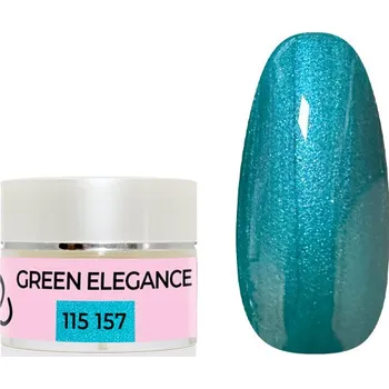 Lak na nehty UV/LED gel barevný - Green elegance perleť 5g