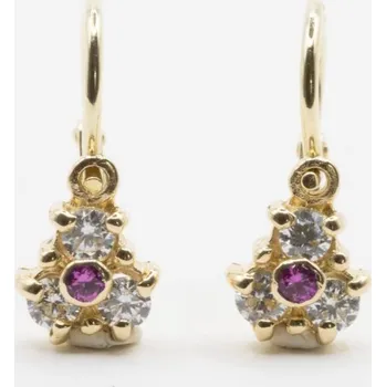 Náušnice Náušnice Kytička ruby