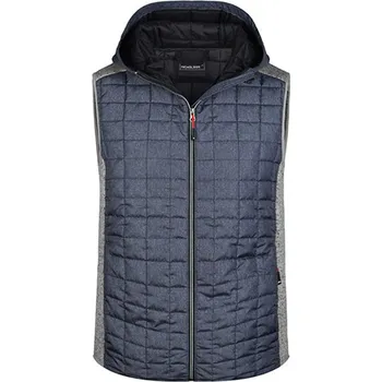 Pánská vesta James&amp;Nicholson Pánská vesta JN768 Light Melange-Anthracite Melange XXL