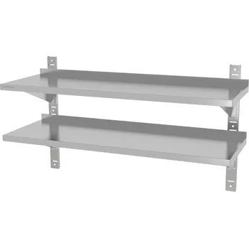 police TECHNICA Nastavitelná nástěnná dvojitá police 1300x300x600 mm | TECHNICA, 3851330