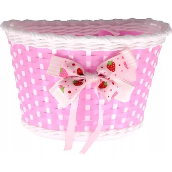 Košík na láhev Dětský košík na kolo VERSO 12-16" růžový s mašlí