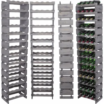 Stojan na víno Stojan na víno, modulární regál na lahve, 14x4 lahví, ÚZKÝ, ECO, BEZ NÁŘADÍ