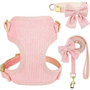 Postroj pro psa Postroj pro psa s vodítkem a úchytem, růžový, prodyšný, velikost M