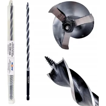 Vrták Vrták do dřeva NOMI 6x230 mm 3-břitý HRC WOOD 1/4“ trojitá spirála