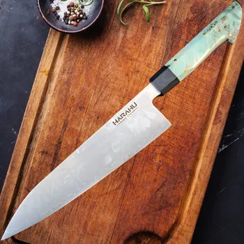 Kuchyňský nůž Damaškový kuchyňský nůž SM - 39205 - Big Chef/Zelená KP-39205