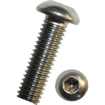 Šroub Šroub s půlkulatou hlavou ISO 7380-1 M4x12 mm, nerez A2, 1 ks