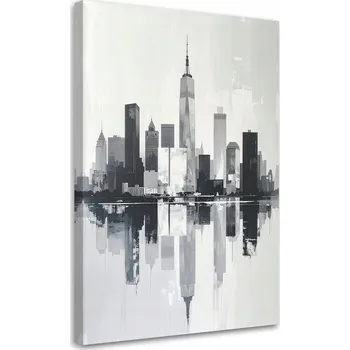 Obraz Obraz do obýváku, ložnice, kanceláře, Černobílé Město Budovy imitace 40x60