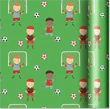 Balící papír ALBI Dárkový papír - role 2 m × 70 cm - Fotbalisti