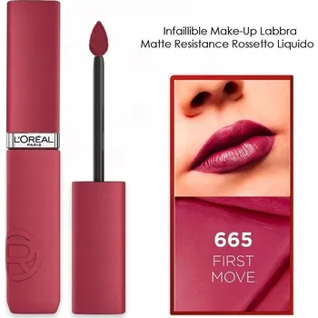 Rtěnka L'Oreal Paris Infaillible Matte Resistance Rtěnka 5ml - 665 First Move