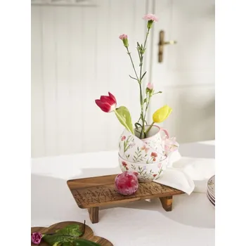 Sinsay - Dřevěný servírovací tác s květinovým vzorem - béžová - 986HC-08X - 986HC-08X-ONE