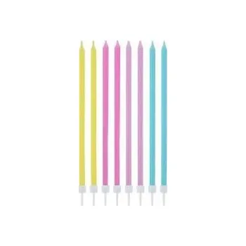 Dortová svíčka GD Svíčky dortové 16ks 14,5cm, pastel