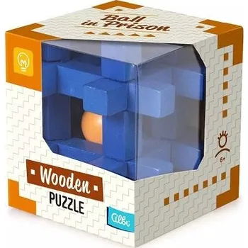 Hlavolam ALBI Velký dřevěný hlavolam - Klec s koulí