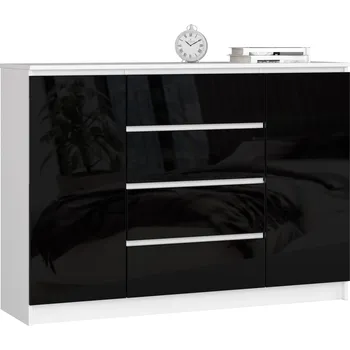 Komoda Akord Keanu IV (černý lesk)