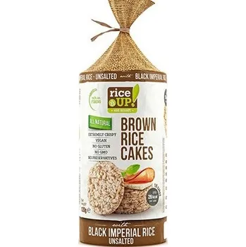 Rice Up Bezlepkové celozrnné rýžové chlebíčky s černou rýží nesolené (120g)