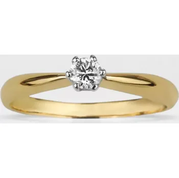 Prsten Zásnubní prsten Šafrán Růžové zlato 56