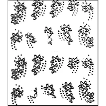 Zdobení černé - Květy č.3