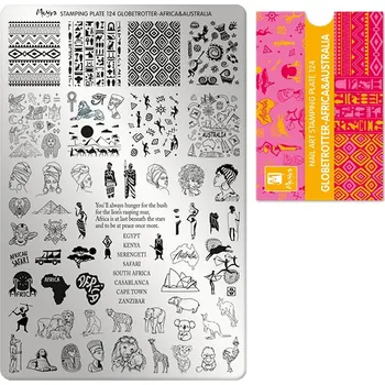 Moyra Stamping - Deska na razítka č.124 Africa