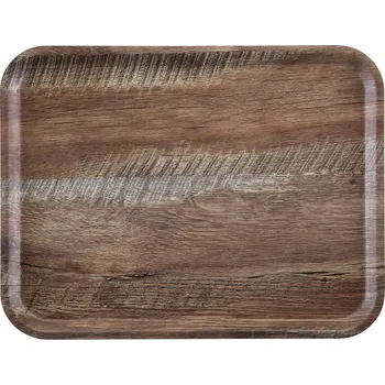 Cambro Polyesterový obdélníkový podnos, 360x460 mm, tmavý dub | CAMBRO, Madeira