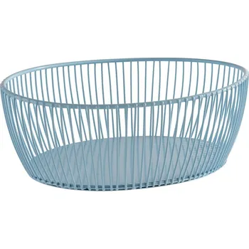 Odpadkový koš APS Oválný kovový koš 240x190 mm, modrý | APS, Svart