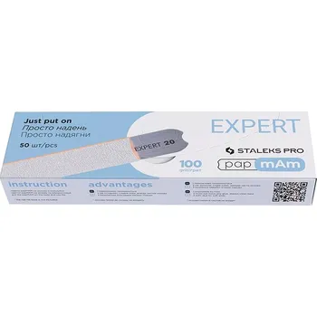 Přípravek na nehty Staleks Pilník navl. Expert rovný 50ks Hrubost: 100