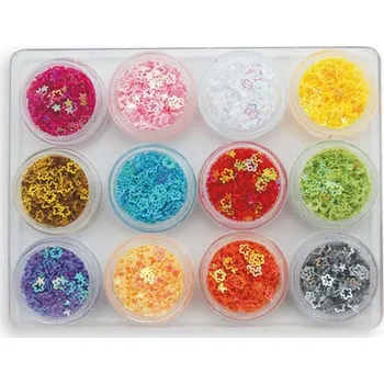 Zdobení - Kytky plastové - sada 12 ks