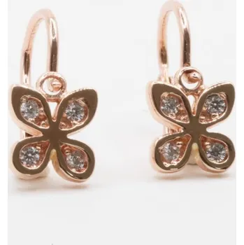 Náušnice Náušnice Motýlci Růžové zlato