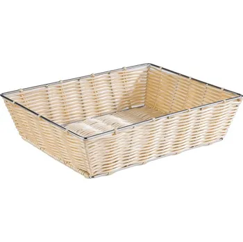 Odpadkový koš APS Obdélníkový polypropylenový koš GN 1/2 325x265x80 mm, béžový | APS, Economic