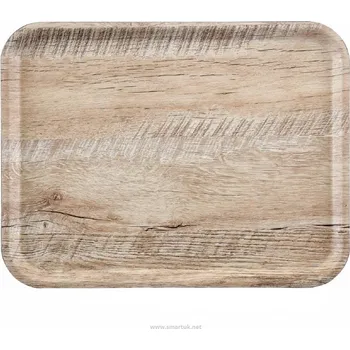 Cambro Obdélníkový podnos z lamina 350x240 mm, světlý dub | CAMBRO, Madeira