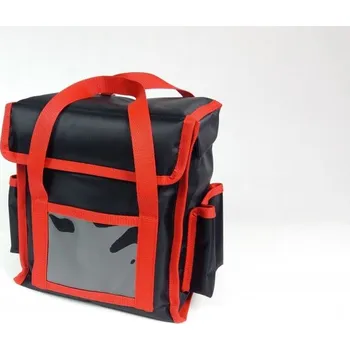 Termobox FURMIS Taška na 4 krabice 200x250 mm, nylon, černá s červeným lemováním | FURMIS, LUNCHBOX-4